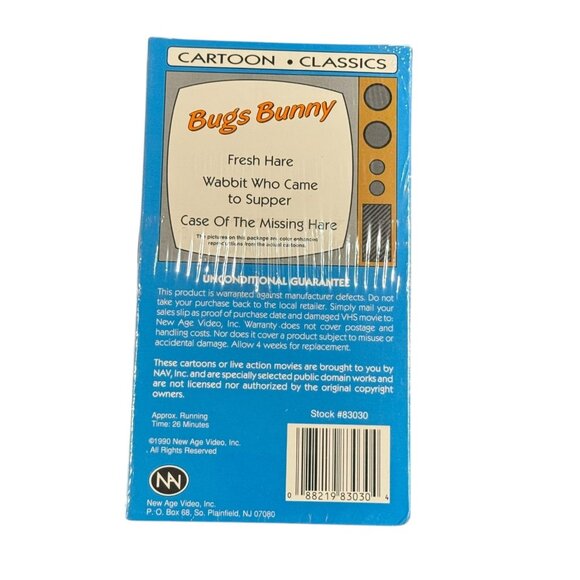 Bugs Bunny VHS Tape Cartoon Classics Vintage 1990 New Sealed - Picture 2 of 5